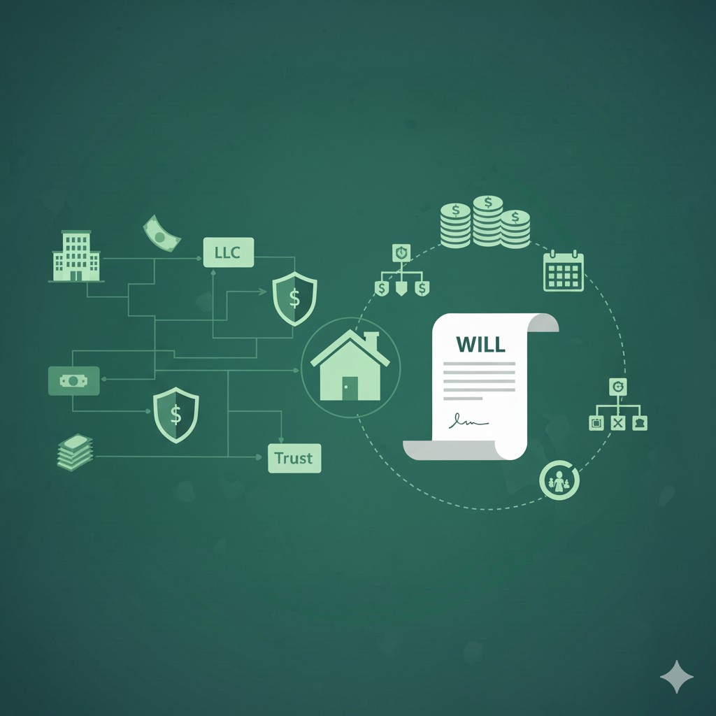 Real estate owners: structure and wills